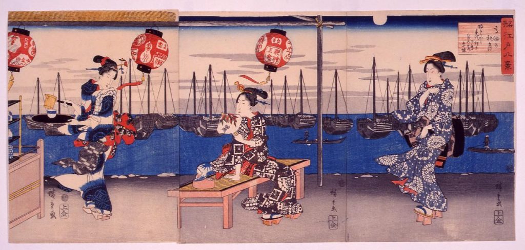 作品画像:名所江戸八景 高輪の秋月