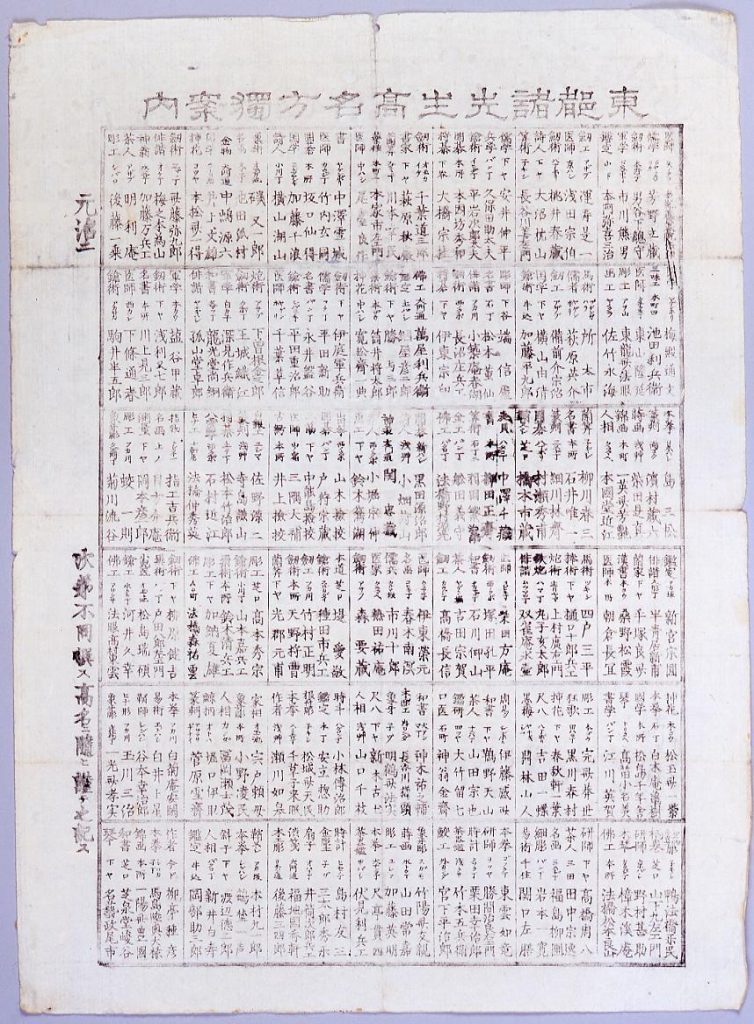 作品画像:東都諸先生高名方独案内