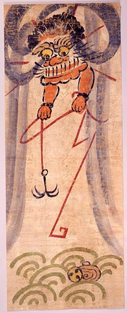作品画像:大津絵 雷と太鼓