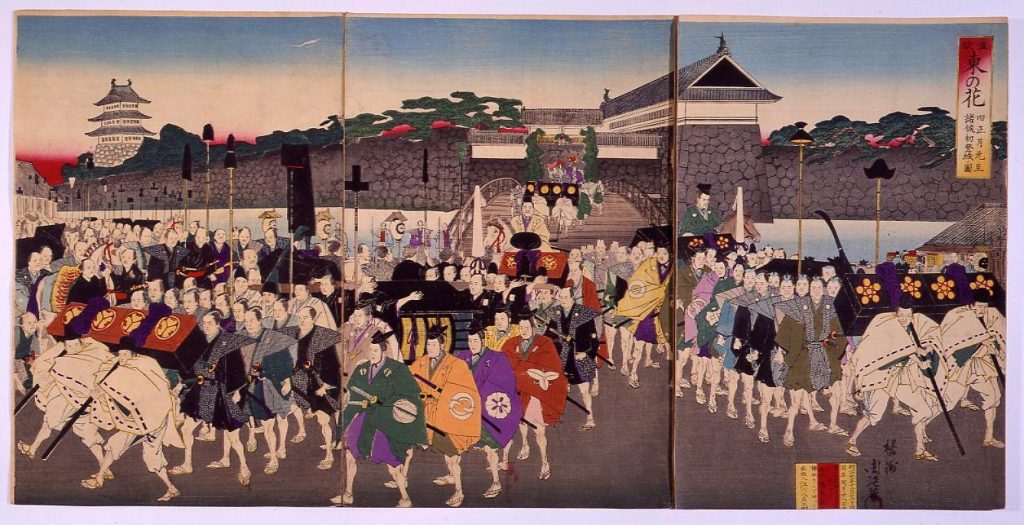 作品画像:温故東の花 旧正月元旦諸侯初登城ノ図