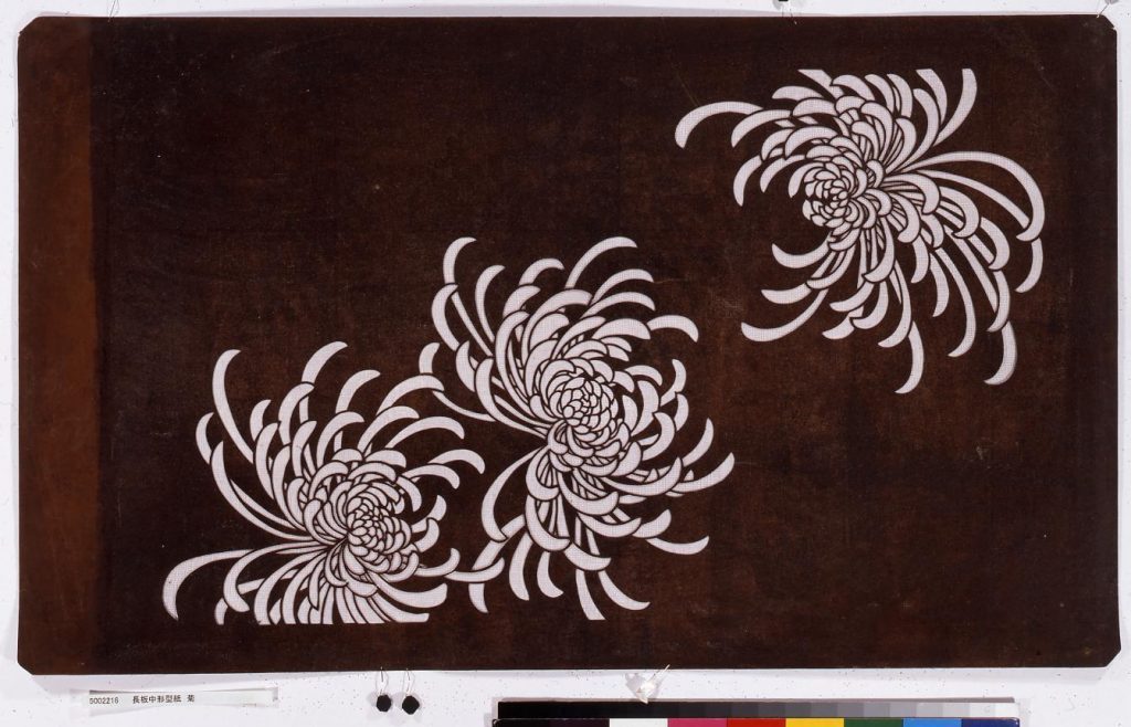 作品画像:長板中形型紙 菊