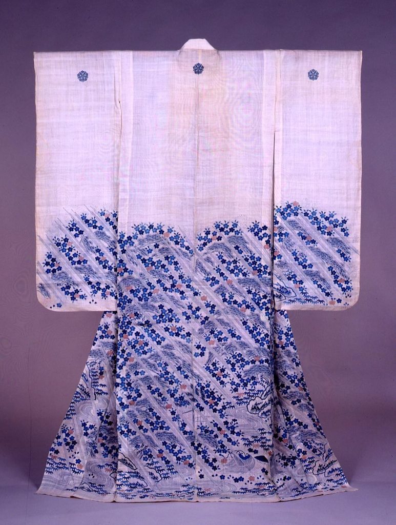 作品画像:白麻地御所解模様染振袖帷子