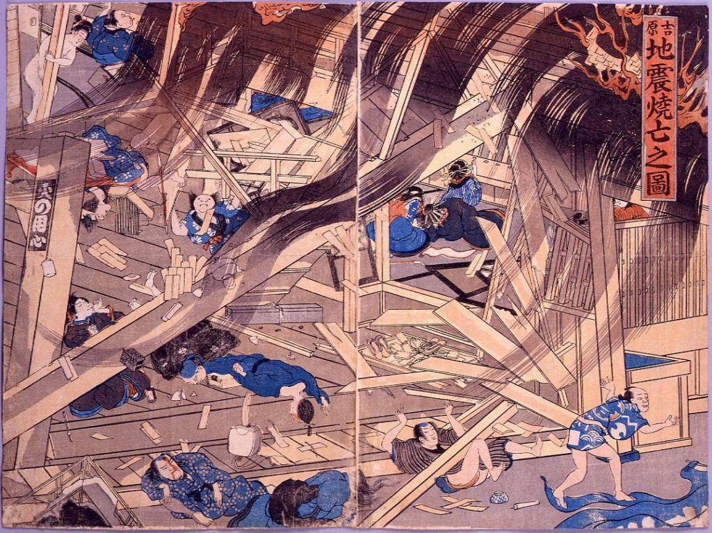 作品画像:吉原地震焼亡之図