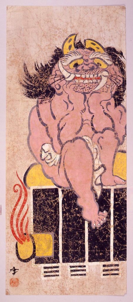 作品画像:大津絵 鬼の行水