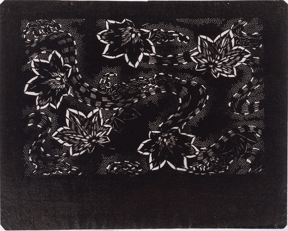 作品画像:長板中形型紙 竜田川(小判 追掛)