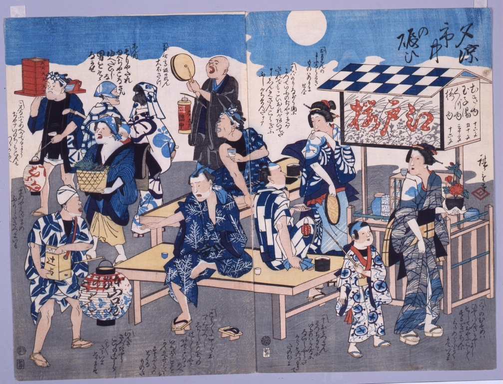 作品画像:夕涼市中の賑ひ