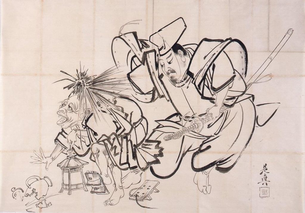 作品画像:粉本 絵馬 平忠盛捉油坊主