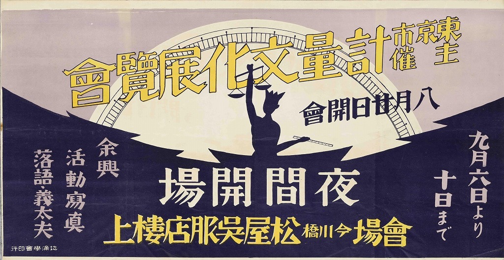 作品画像:ポスター 東京市主催計量文化展覧会