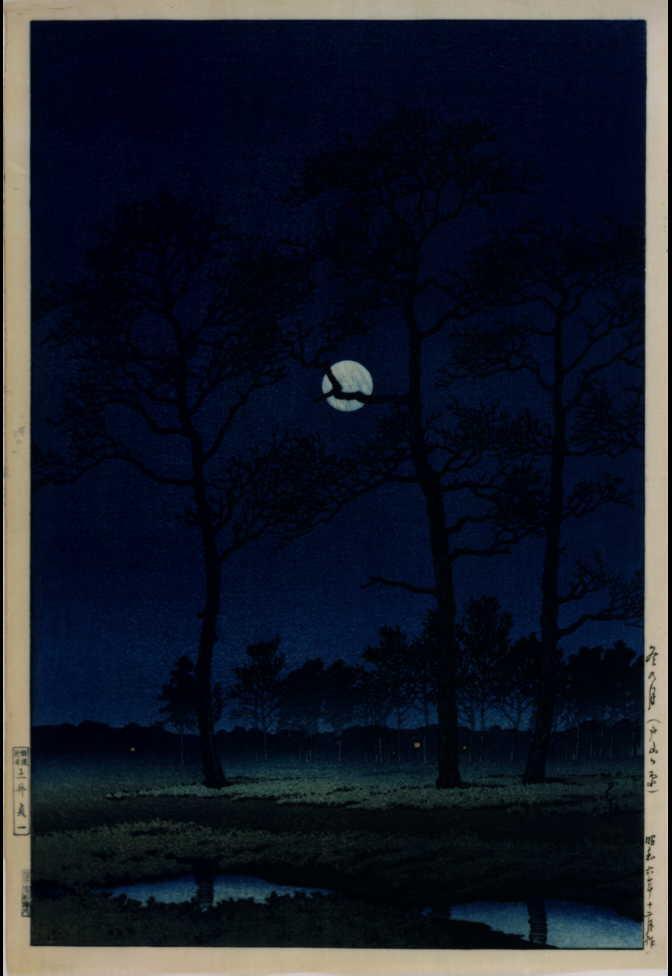 作品画像:冬の月(戸山ヶ原)