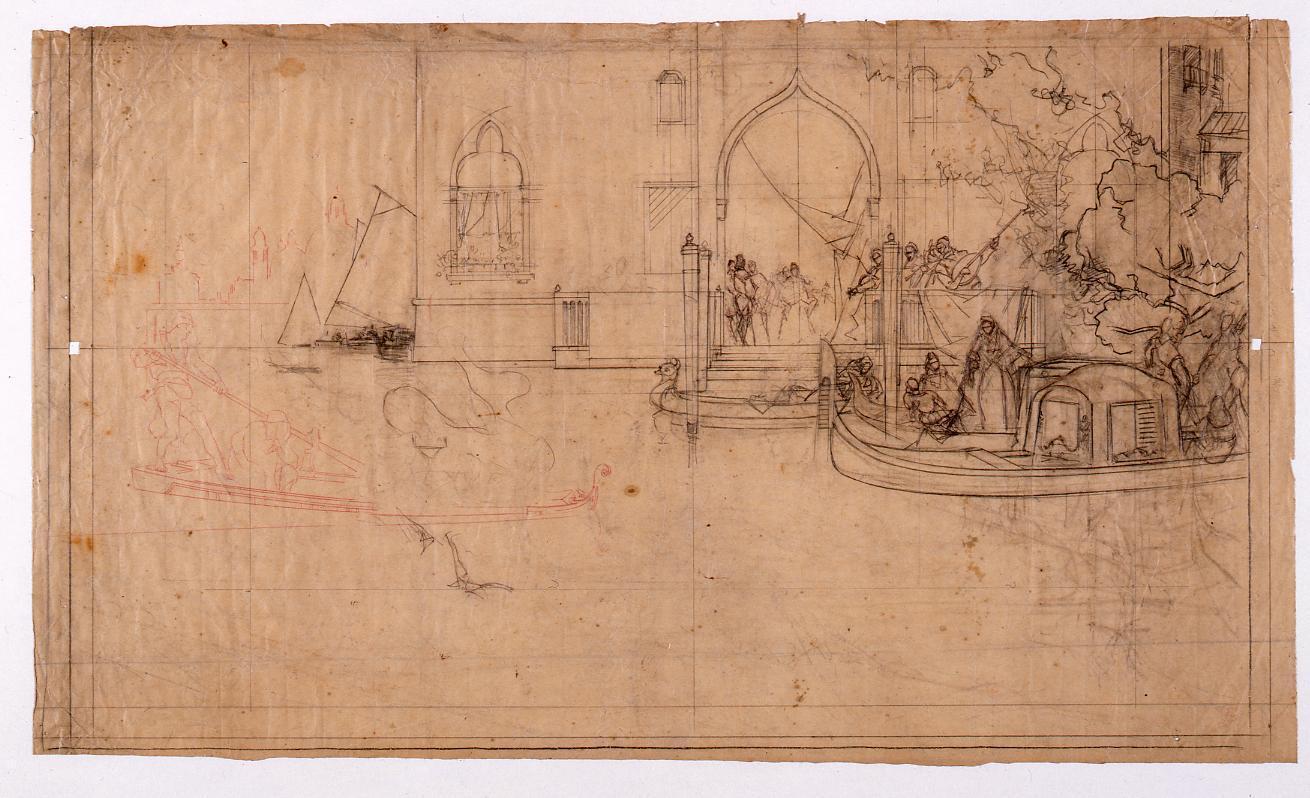 下絵 ヴェネツィア風景