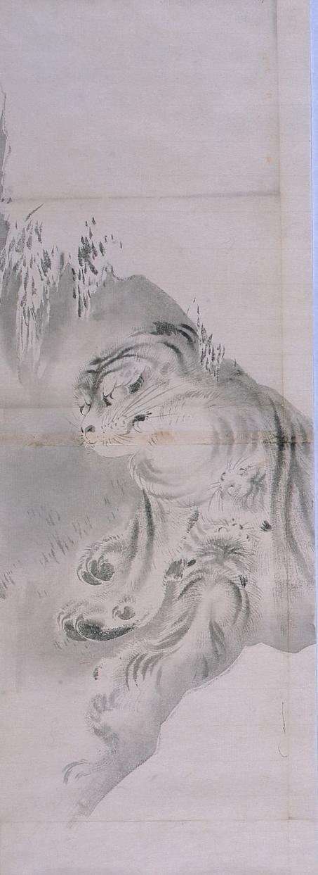 Parent-Child Tigers (Shibata Zeshin's Sketch)