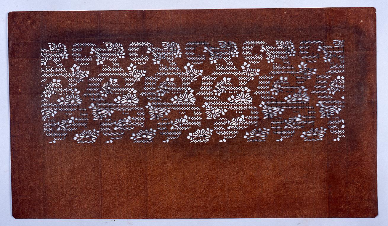 長板中形型紙 野菊 (小判 追掛)