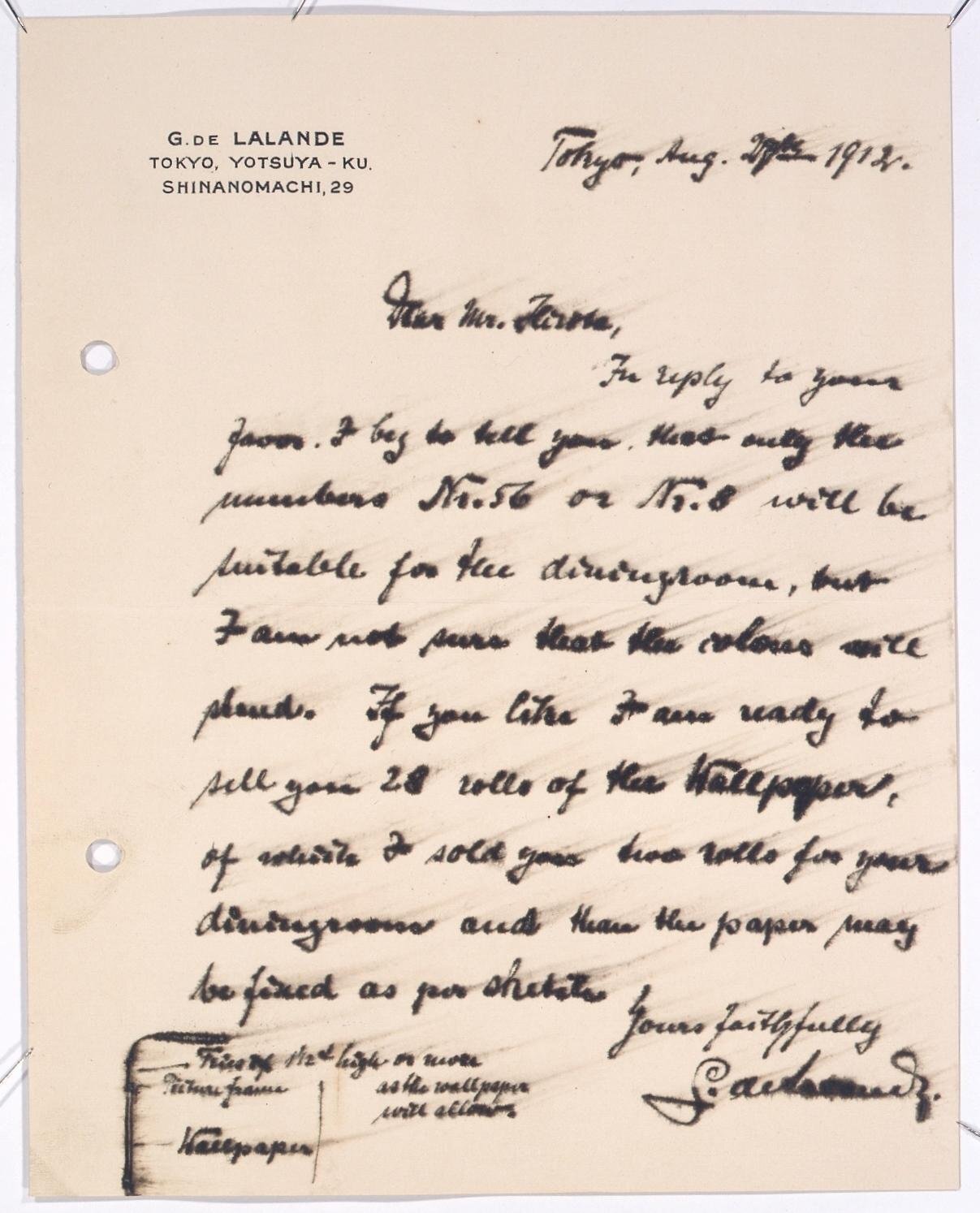 Correspondence to Hirota Ritaro Regarding Bill for Rebuilding of Former Residence (Object from Hirota Ritaro Residence, Book 2)