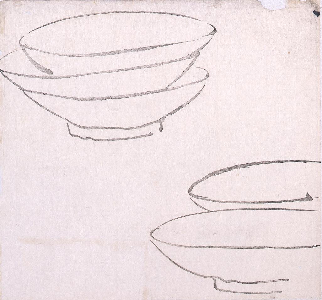 Black Print: A Sake Cup (Shibata Zeshin's Block Print, Black Print, Other Prints)