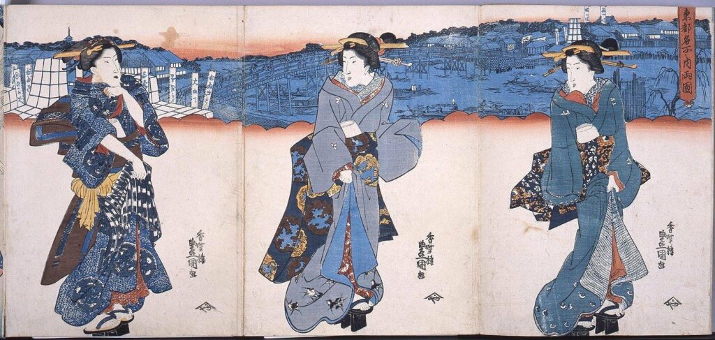 作品画像:錦絵版画帖 ー 東都名所之内 両国