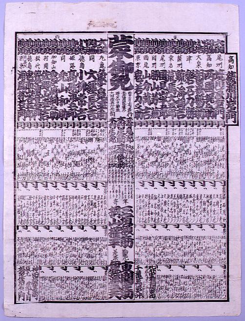 作品画像：回向院大相撲番付 明治五年三月場所