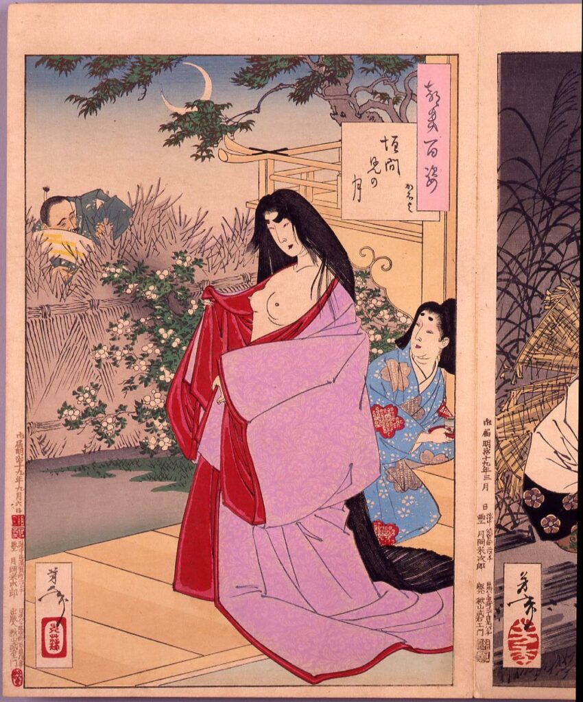 作品画像:画帖 月百姿 ー 垣間見の月