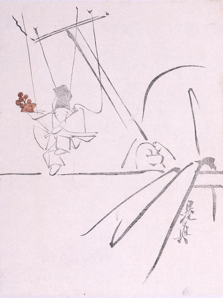 Colored Black Print: A Puppet (Shibata Zeshin's Block Print, Black Print, Other Prints)