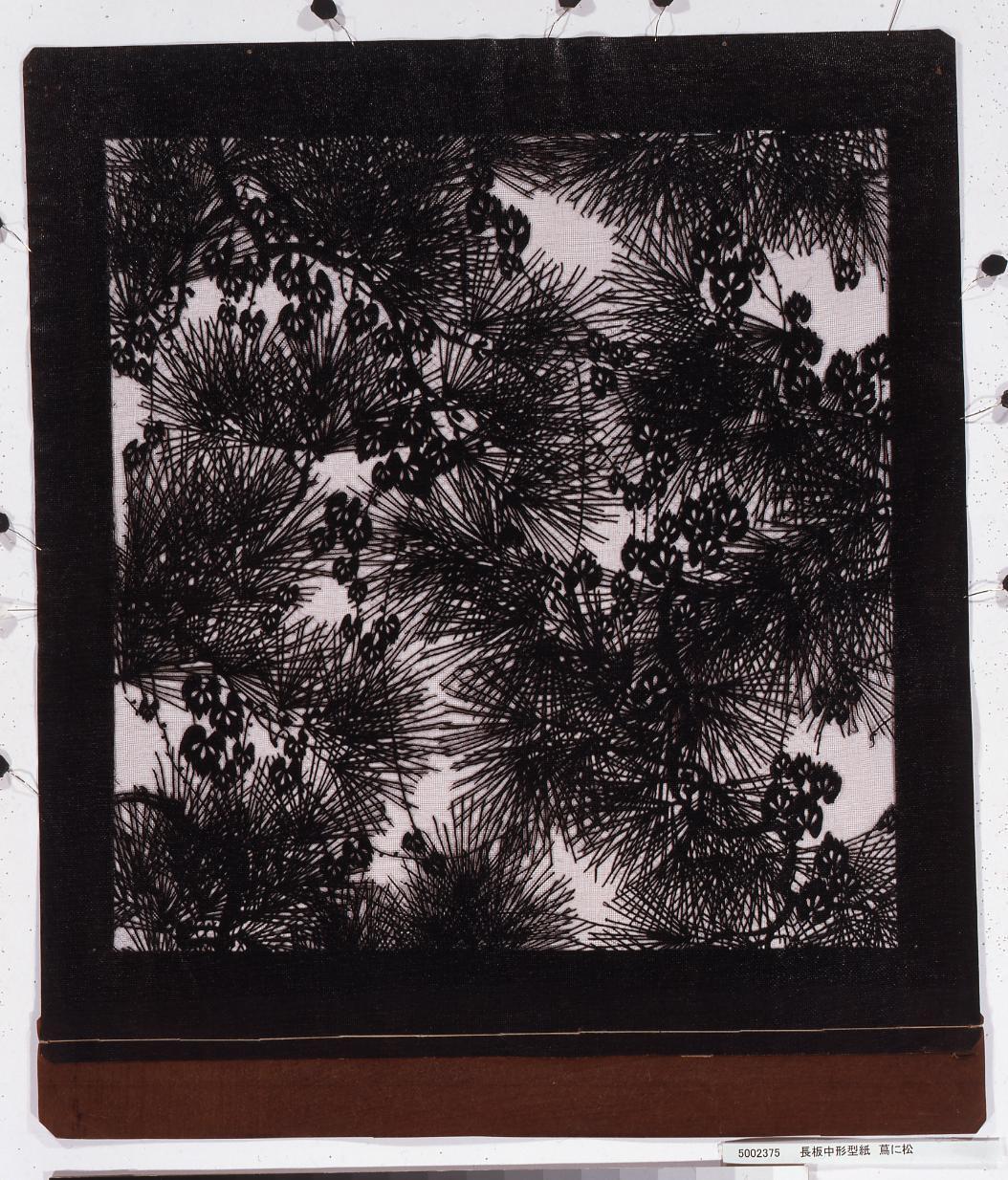 長板中形型紙 蔦に松