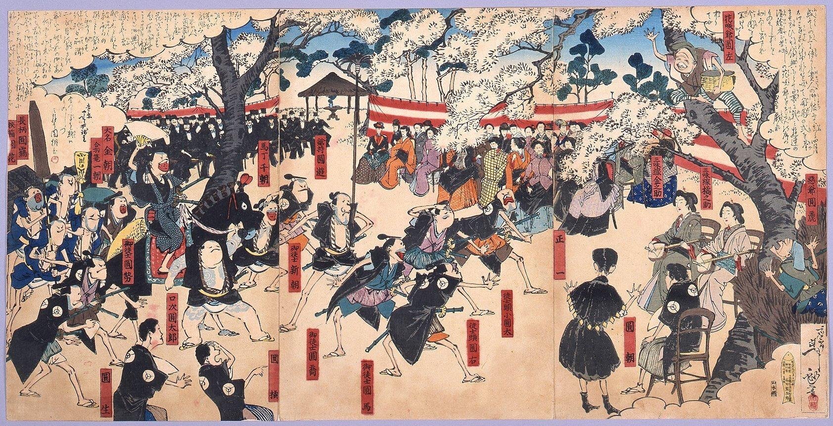 三遊連の余興 橘之助・金之助・圓朝 ほか