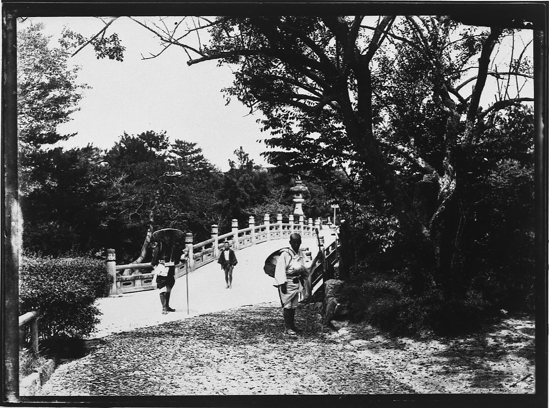 Man in Pilgrim Garb at the Approach to a Bridge