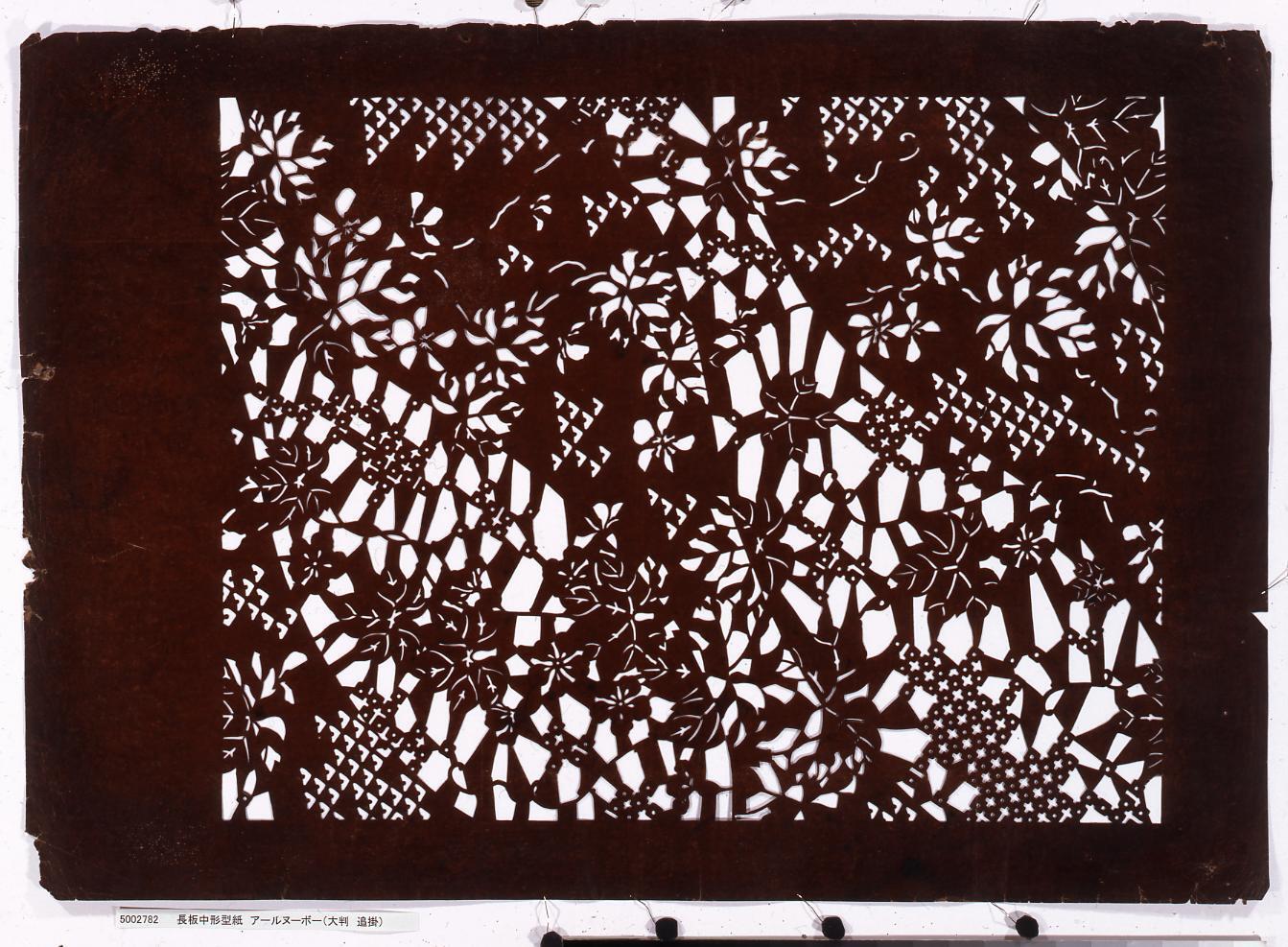 長板中形型紙 アールヌーボー(大判 追掛)