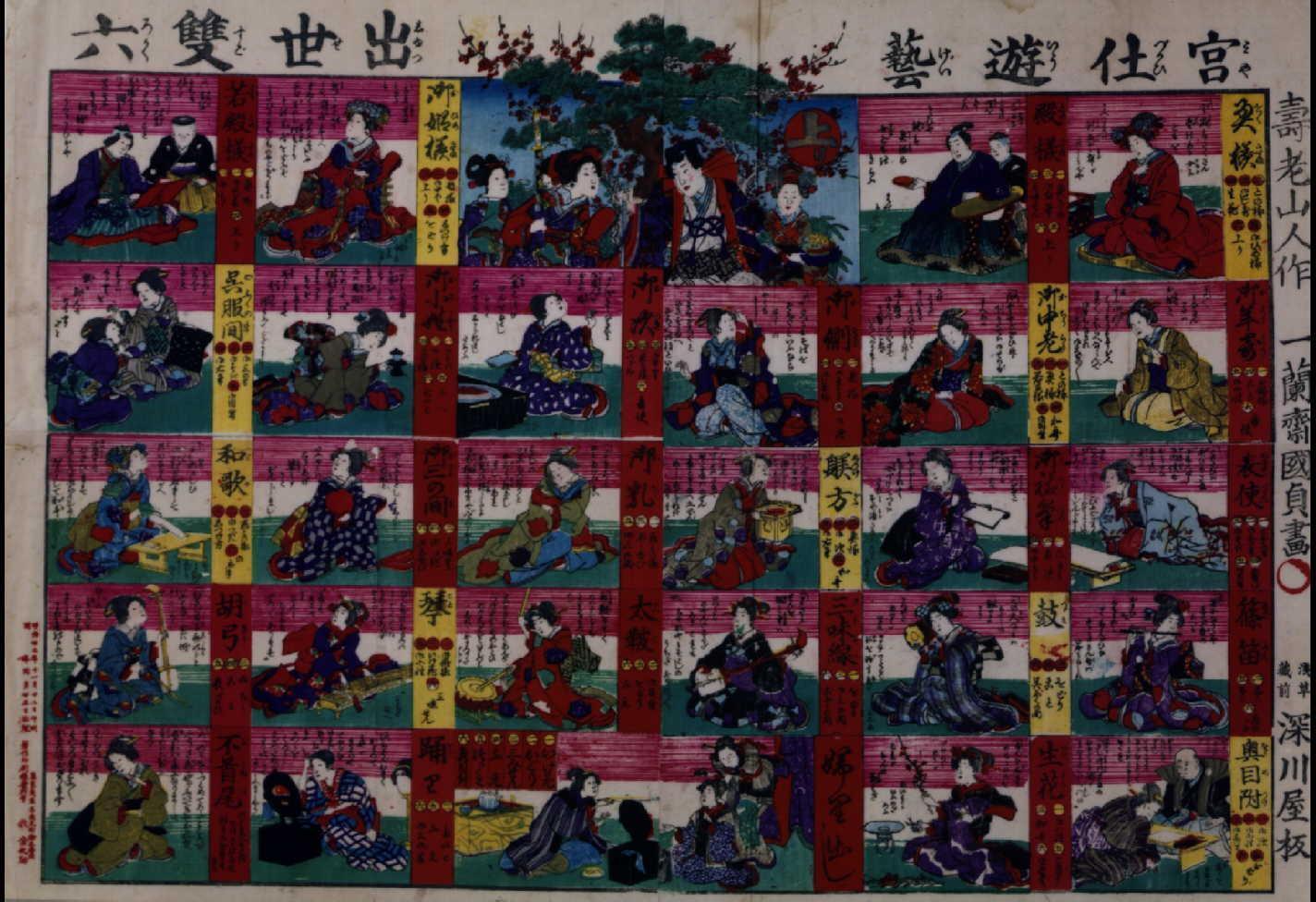 Court Servant Entertainment Success Sugoroku Board