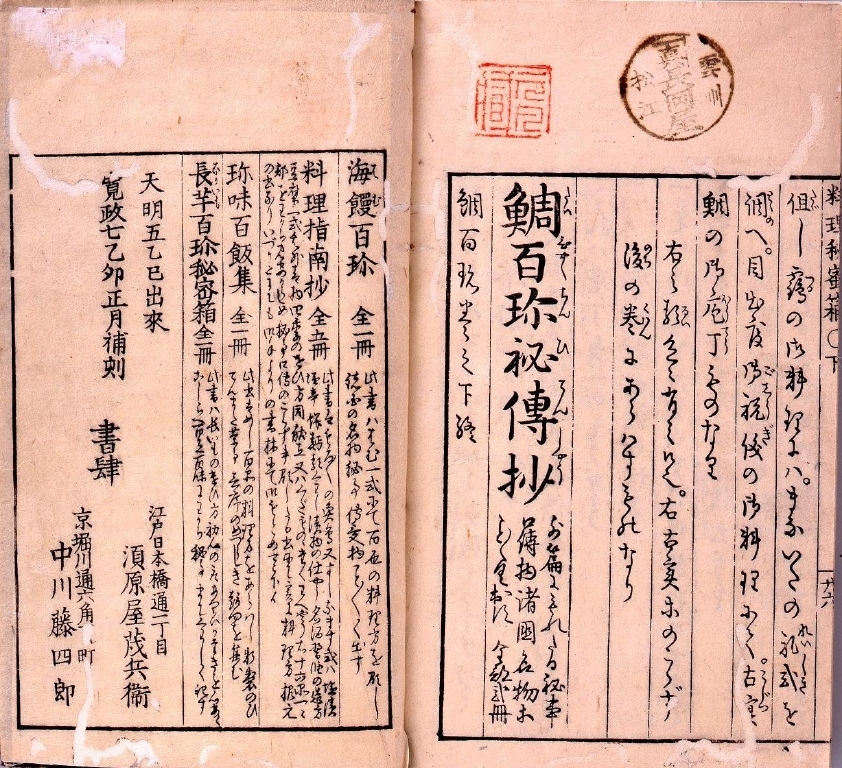 作品画像:鯛百珍料理秘密箱 全