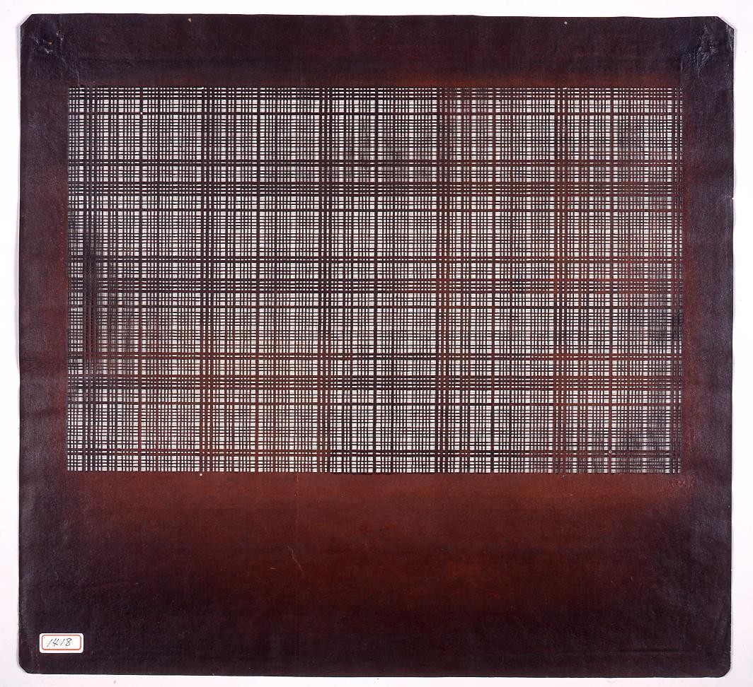 長板中形型紙 格子