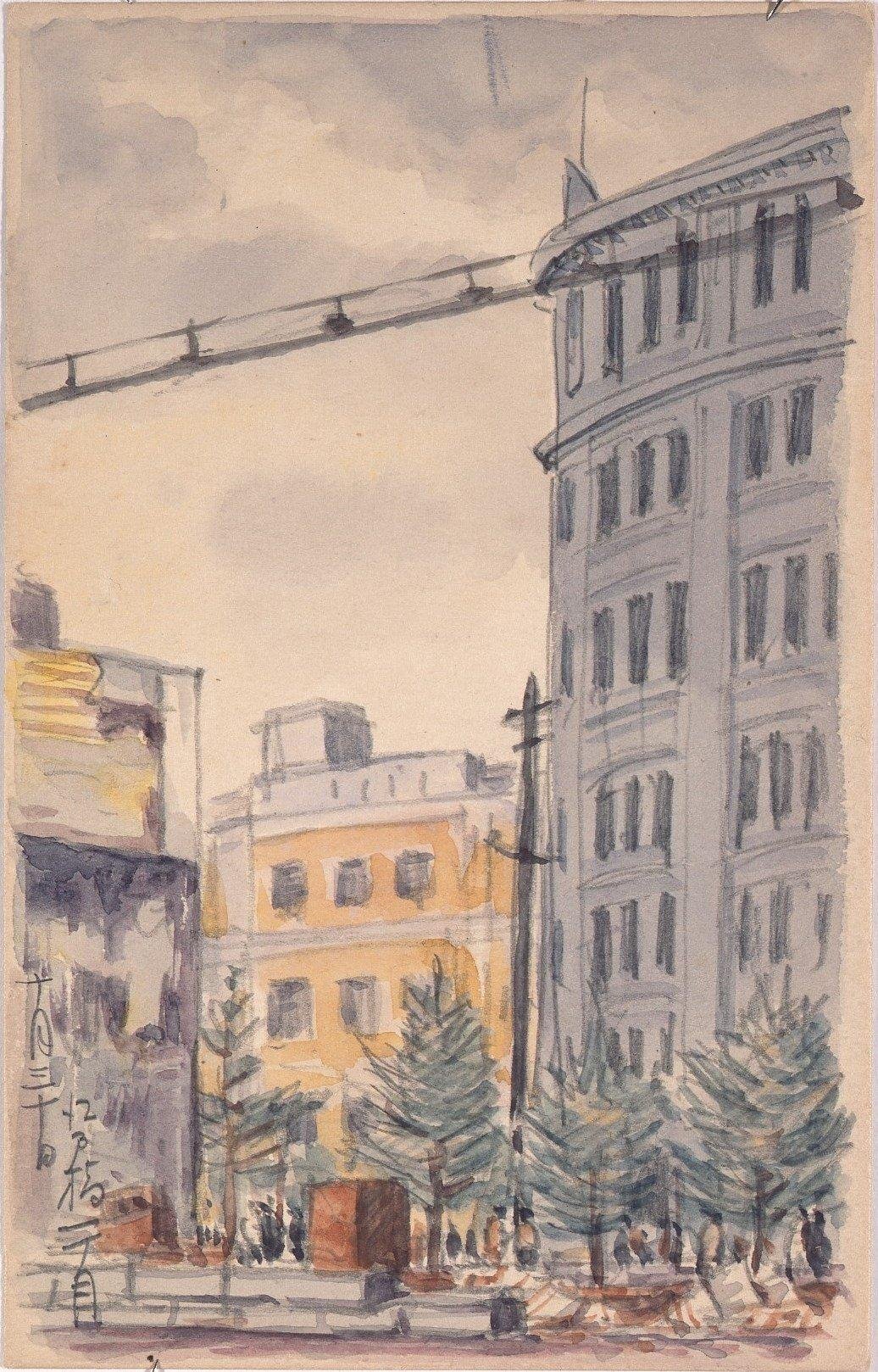 東京戦災スケッチ114 江戸橋一丁目