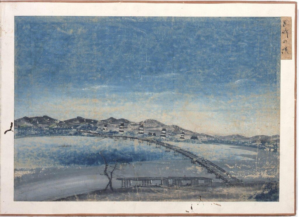 作品画像:泥絵 岡崎の橋