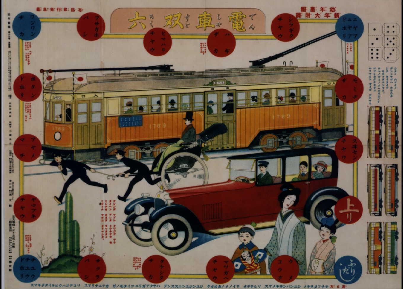 Streetcar Sugoroku Board (Supplement to “Yonen Kurabu” Volume 19 No. 1)