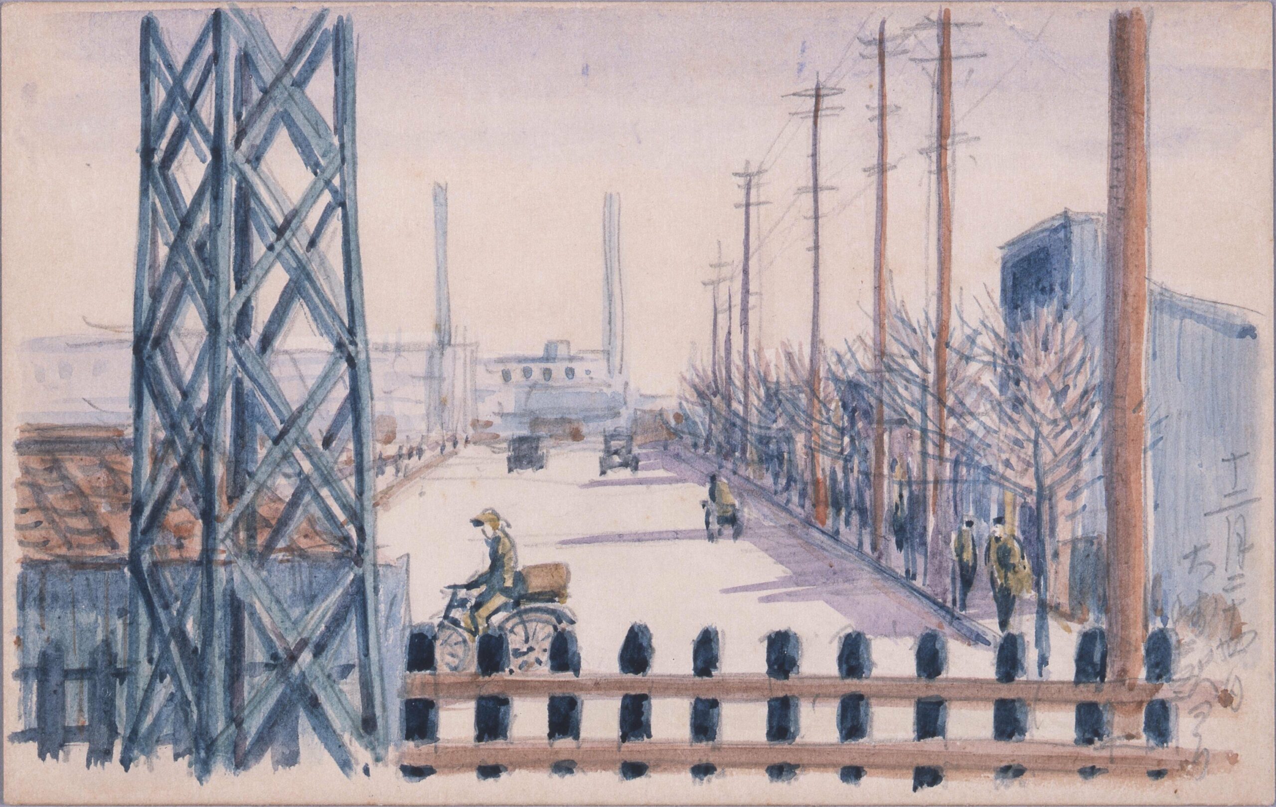 東京戦災スケッチ132 大崎駅ヨリ