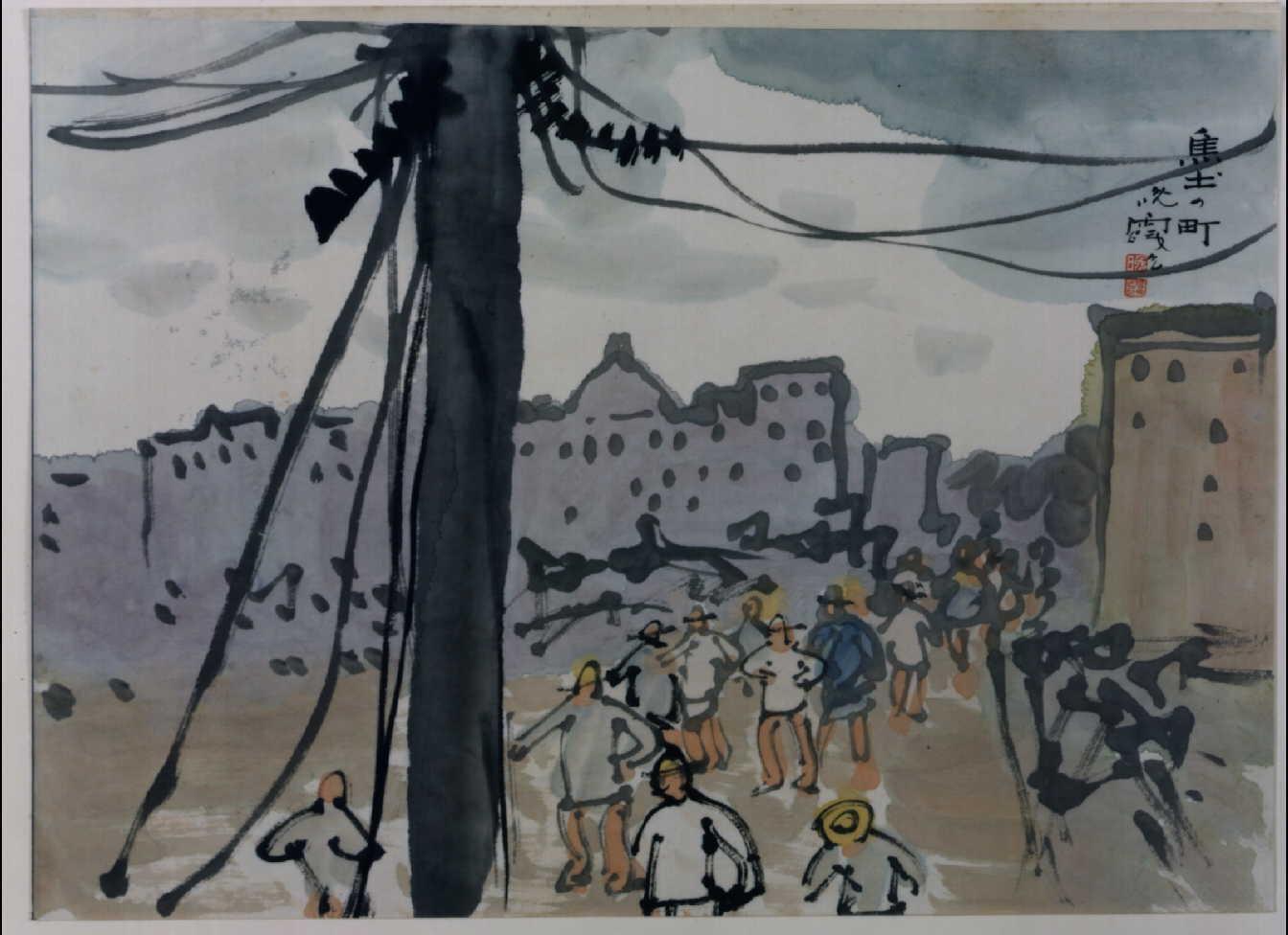 Great Kanto Earthquake Illustration: Scorched Street