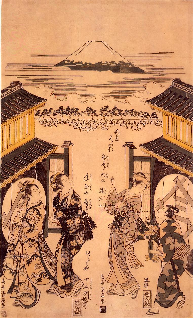 時代物 立春 32種類の表情の富士山 和紙に描かれた 立春の富士山