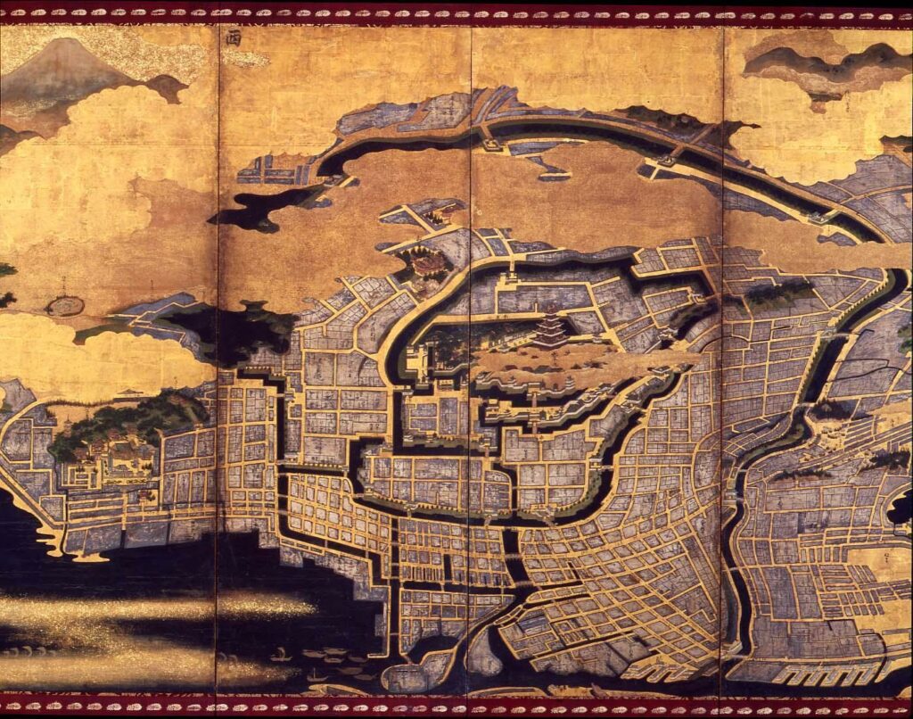 江戸京都絵図屏風