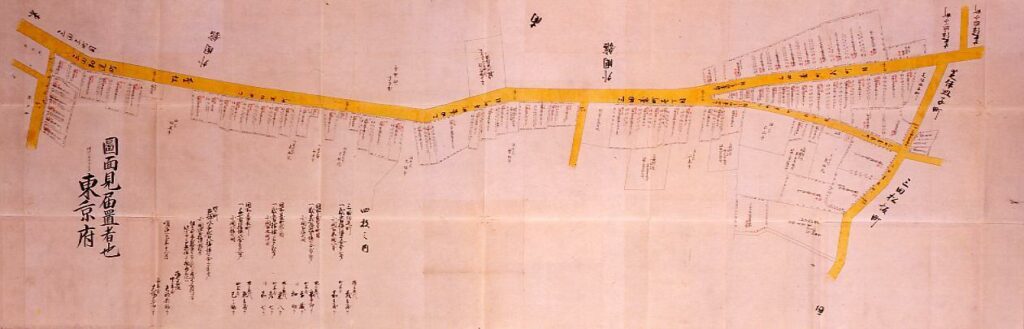 作品画像:沽券絵図 三田伊皿子辺 十七番組四枚の内