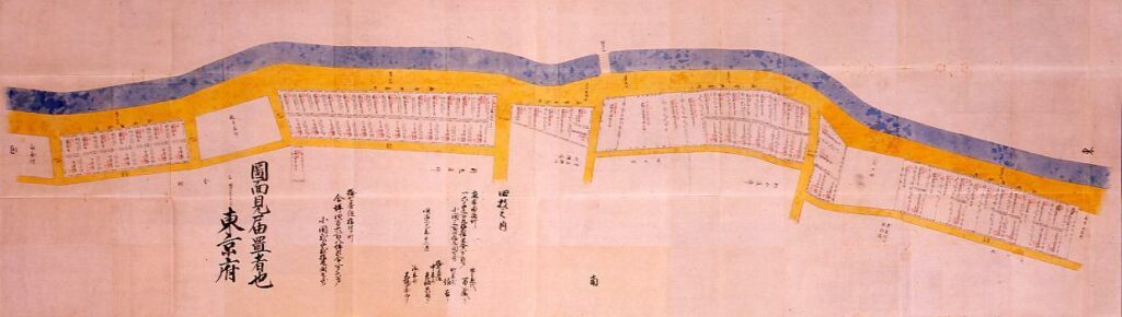 作品画像:沽券絵図 麻布辺 十七番組四枚の内