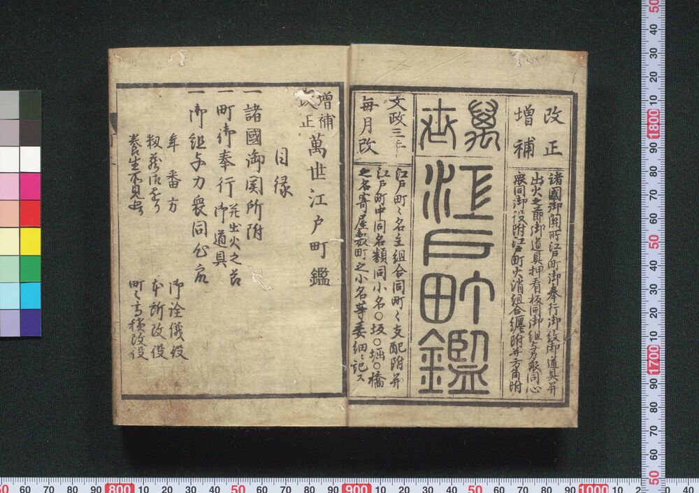 作品画像:改正増補 萬世江戸町鑑