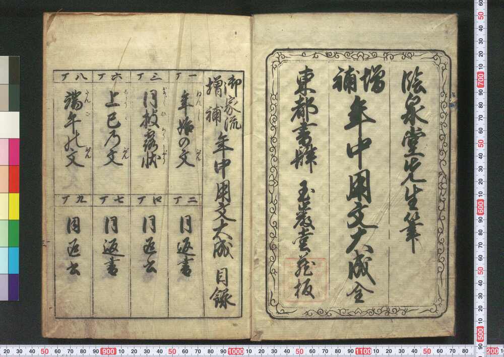 作品画像:年中用文大成