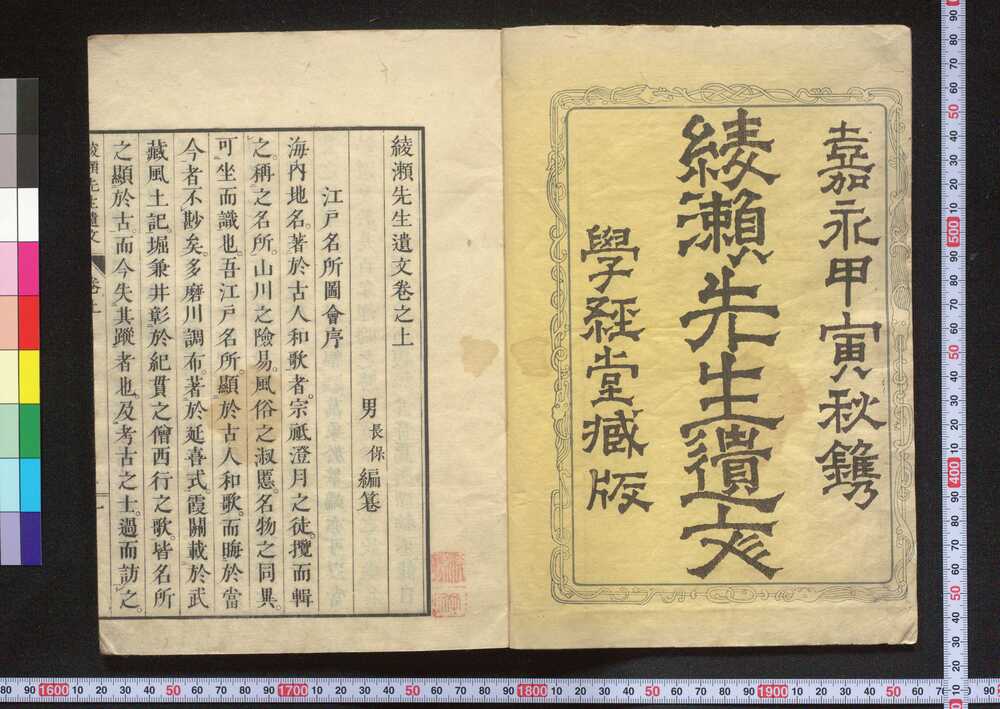 作品画像:綾瀬先生遺文