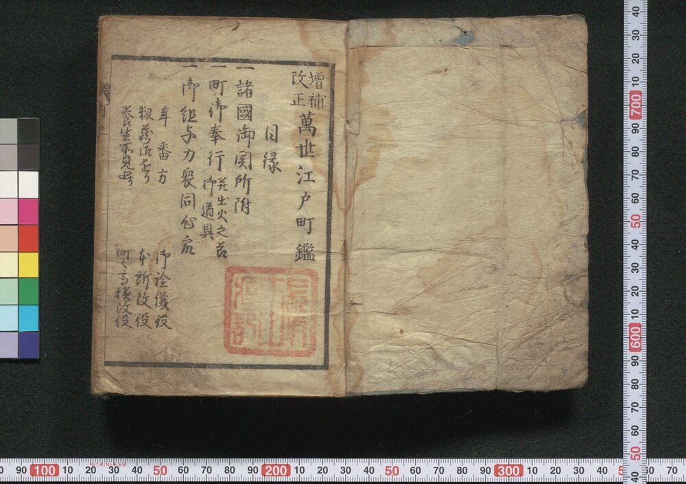 作品画像:増補改正萬世江戸町鑑