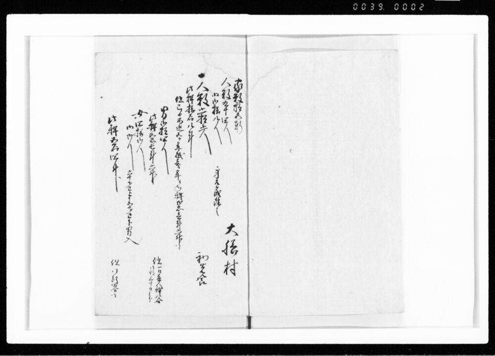 作品画像:水難夫食拝借小前書上帳