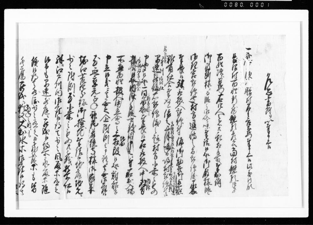 作品画像:乍恐書附ヲ以奉申上候(大膳村名主吉右衛門ト長沼村百姓新蔵質地訴訟之儀ニ付)