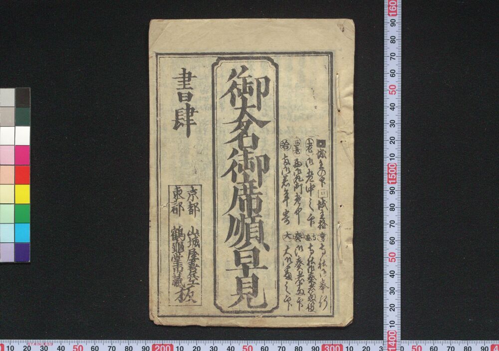 作品画像:御大名御席順早見