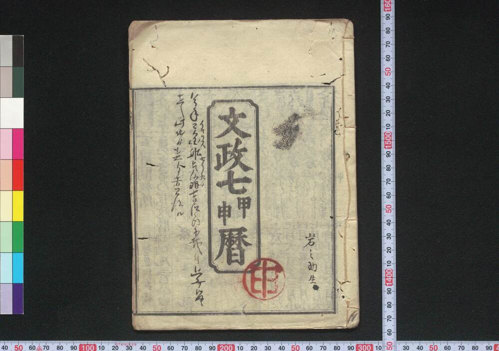 作品画像:文政七甲申暦(江戸暦)