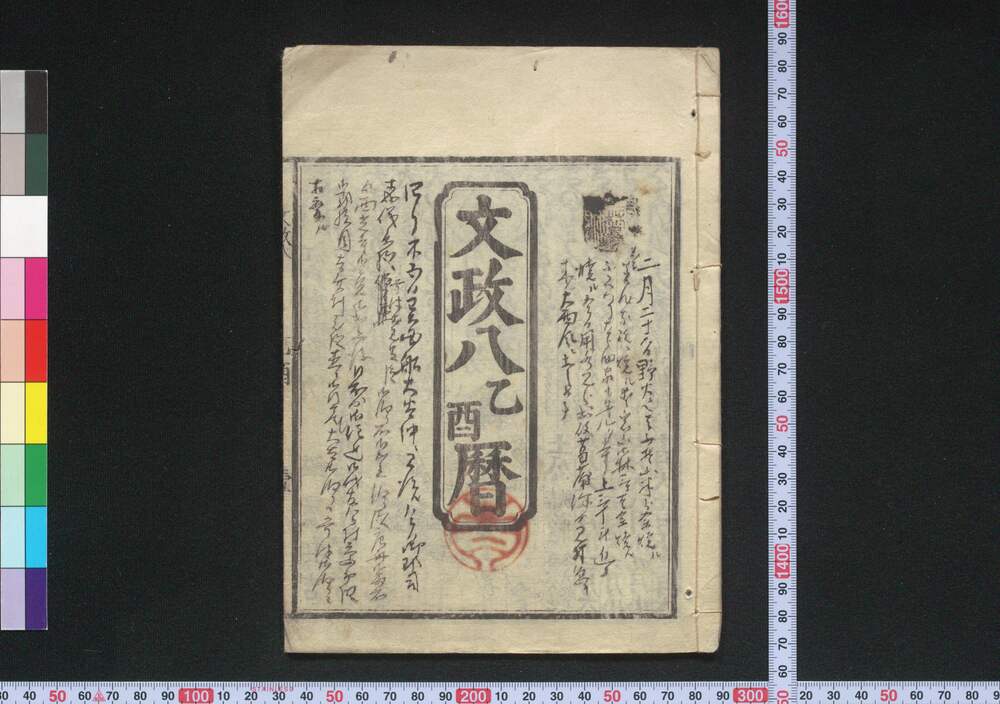 作品画像:文政八乙酉暦(江戸暦)