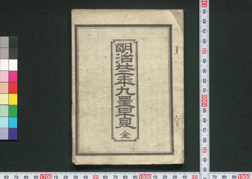 作品画像:明治廿二年九星早見