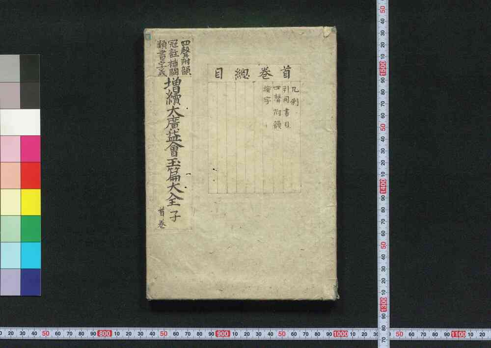 作品画像:四声附韻 冠註補闕 類書字義 増続大広益会玉篇大全 子(首巻)