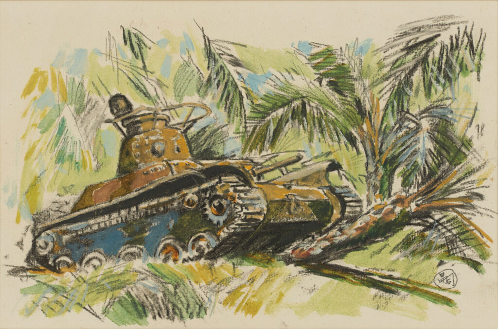 作品画像：［ジャングルを進む戦車］